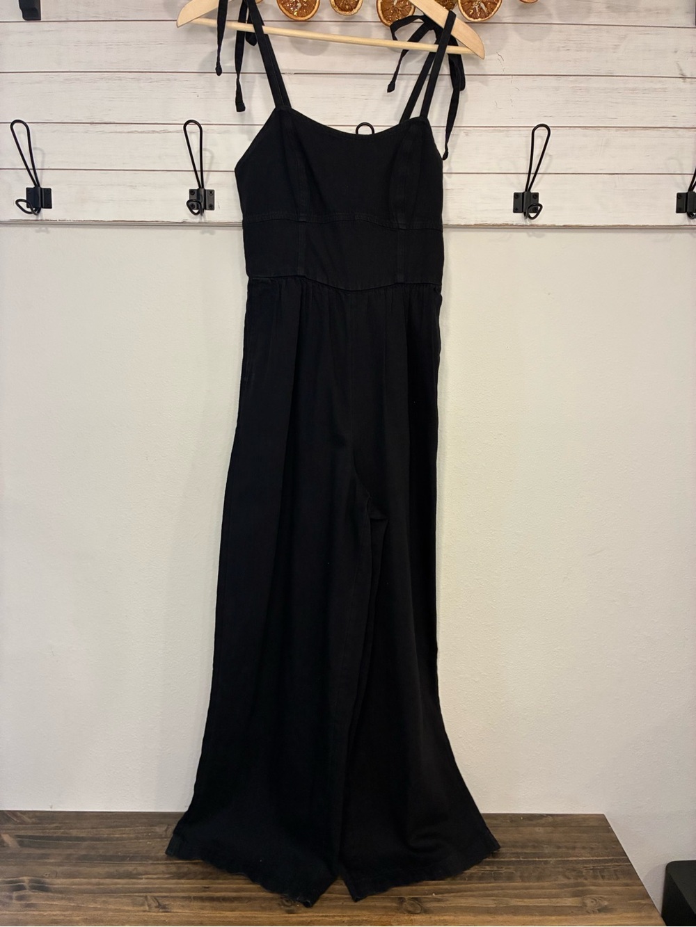 Old Navy Black Tie-Strap Wide-Leg Jumpsuit
